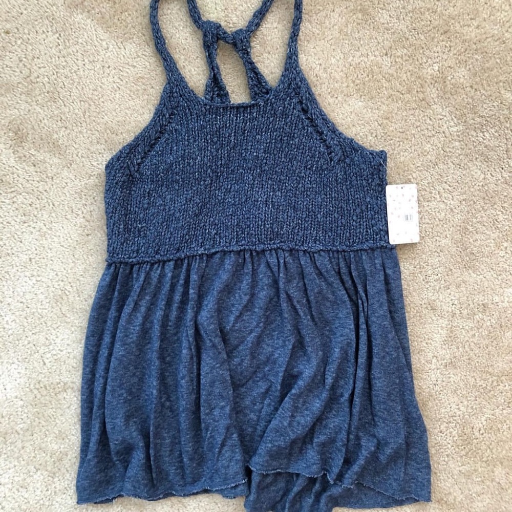Free People Mountain View Tunic in Navy size Small